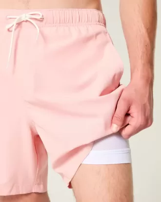 Bañador de voleibol con estampado hawaiano hasta la mitad del muslo