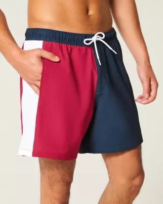 Bañador de voleibol de seersucker hasta medio muslo