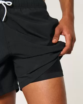 Bañador de voleibol de seersucker hasta medio muslo