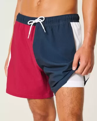 Bañador de voleibol de seersucker hasta medio muslo