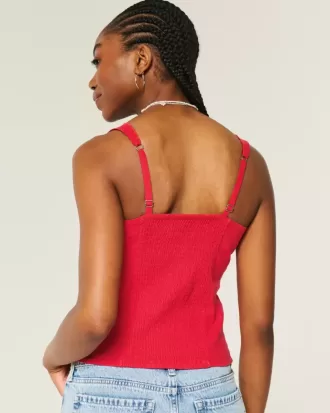 Blusa de mezcla de lino con botones