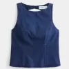 Blusa vaquera con espalda abierta