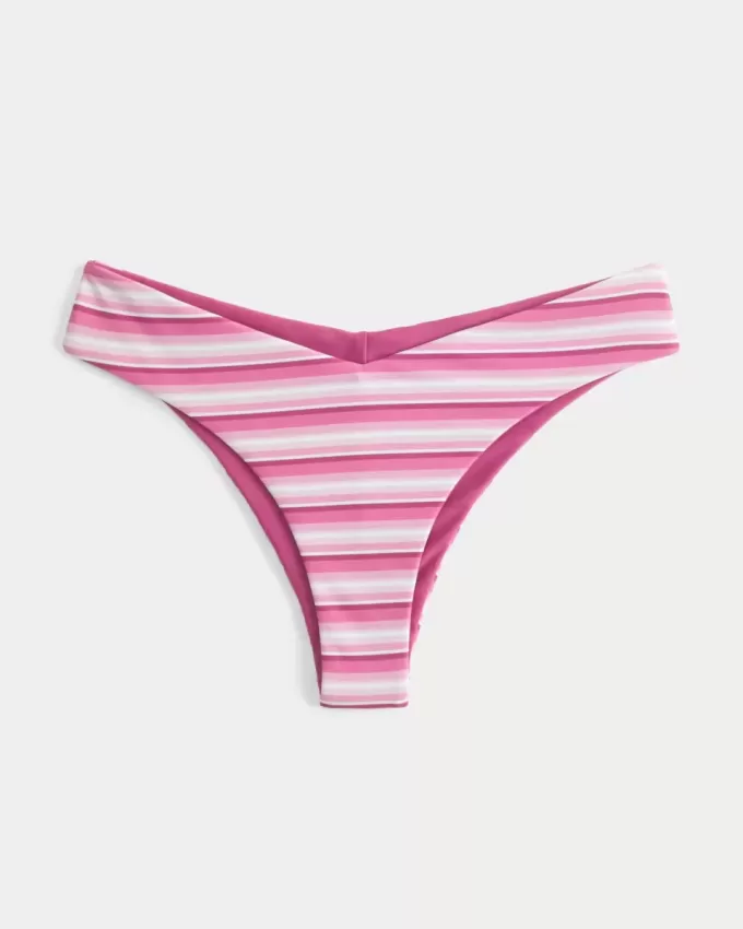 Braguita de bikini atrevida con cintura en V reversible
