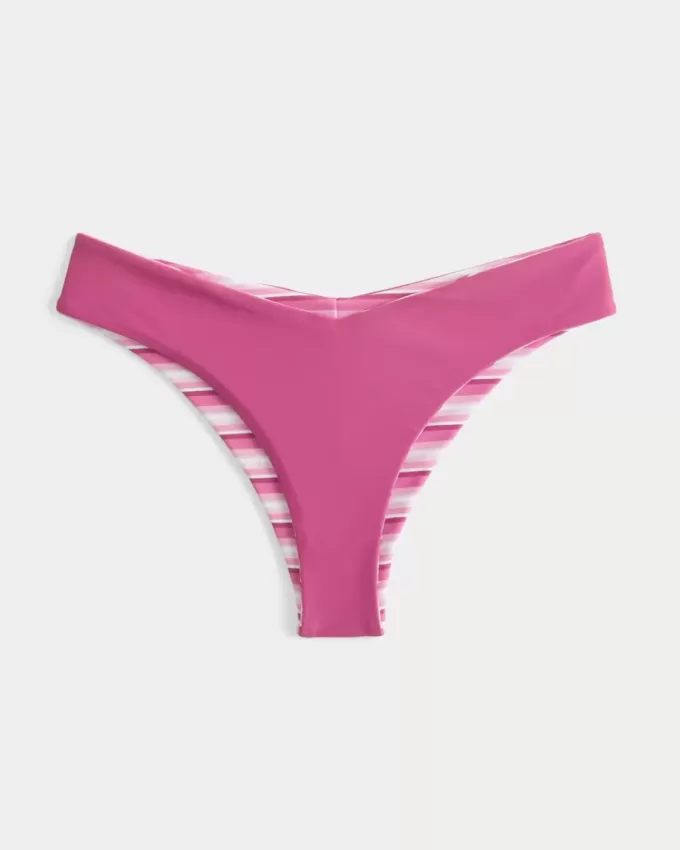 Braguita de bikini atrevida con cintura en V reversible