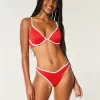 Braguita de bikini atrevida con cintura en V y pierna alta acanalada Braguita de bikini atrevida con cintura en V y pierna alta acanalada
