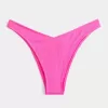 Braguita de bikini atrevida con cintura en V y pierna alta acanalada Braguita de bikini atrevida con cintura en V y pierna alta acanalada