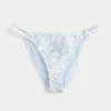 Braguita de bikini atrevida con doble tirante y ribete estilo crochet Braguita de bikini atrevida con doble tirante y ribete estilo crochet