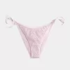 Braguita de bikini atrevida con lazo lateral estilo crochet y lentejuelas