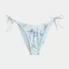 Braguita de bikini atrevida con lazo lateral y ribete estilo crochet