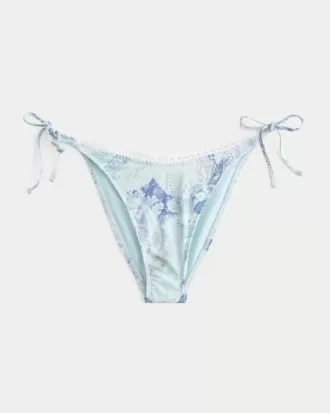 Braguita de bikini atrevida con lazo lateral y ribete estilo crochet