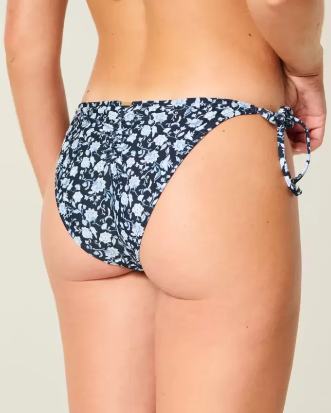 Braguita de bikini atrevida con lazo lateral y ribete estilo crochet
