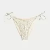 Braguita de bikini atrevida con lazo lateral y ribete estilo crochet