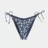 Braguita de bikini atrevida con lazo lateral y ribete estilo crochet