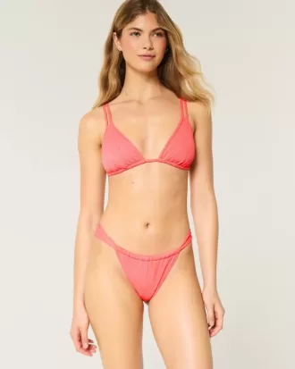 Braguita de bikini atrevida con tirantes finos de jacquard