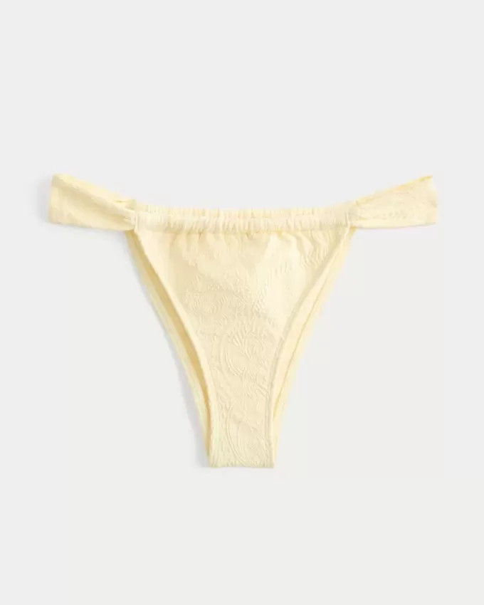 Braguita de bikini atrevida con tiras anchas de jacquard Braguita de bikini atrevida con tiras anchas de jacquard