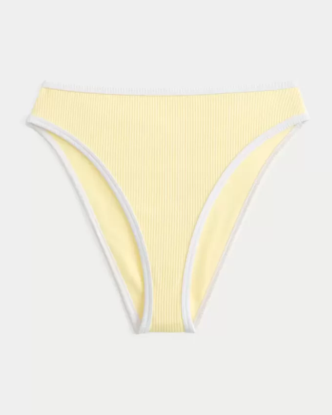 Braguita de bikini atrevida, de cintura alta y pierna alta con curvas Braguita de bikini atrevida, de cintura alta y pierna alta con curvas