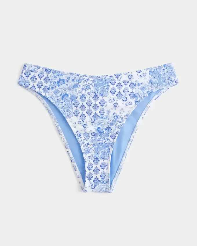 Braguita de bikini atrevida de cintura alta y pierna alta con curvas Braguita de bikini atrevida de cintura alta y pierna alta con curvas