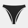 Braguita de bikini atrevida, de cintura alta y pierna alta con curvas Braguita de bikini atrevida, de cintura alta y pierna alta con curvas