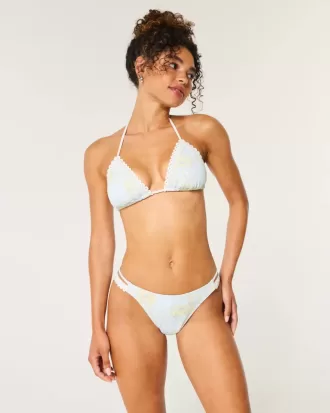 Braguita de bikini atrevida de pierna alta con tiras