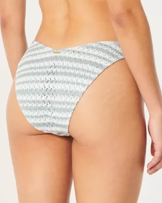 Braguita de bikini atrevida de pierna alta estilo crochet