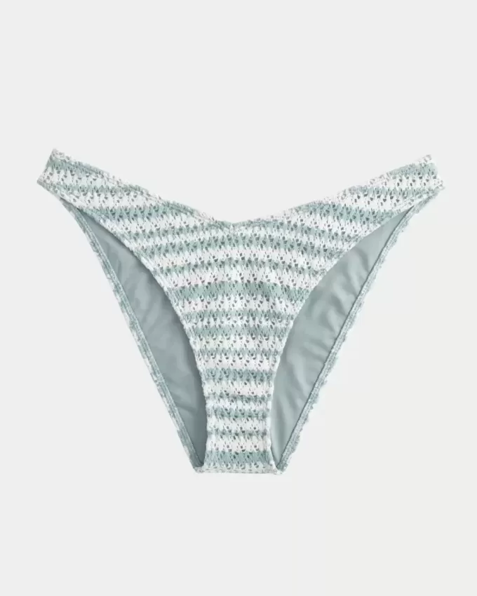 Braguita de bikini atrevida de pierna alta estilo crochet Braguita de bikini atrevida de pierna alta estilo crochet
