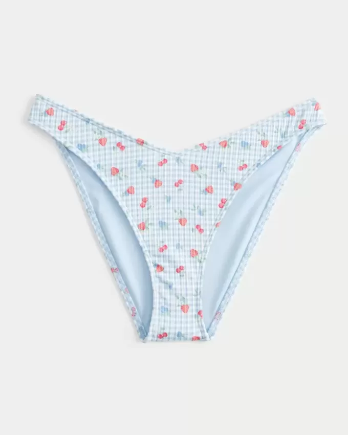 Braguita de bikini atrevida de pierna alta y acanalada Braguita de bikini atrevida de pierna alta y acanalada