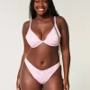 Braguita de bikini atrevida de pierna alta y canalé