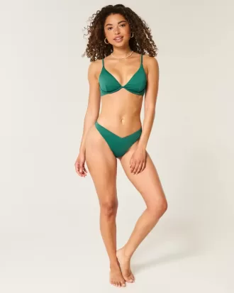Braguita de bikini atrevida de pierna alta y canalé
