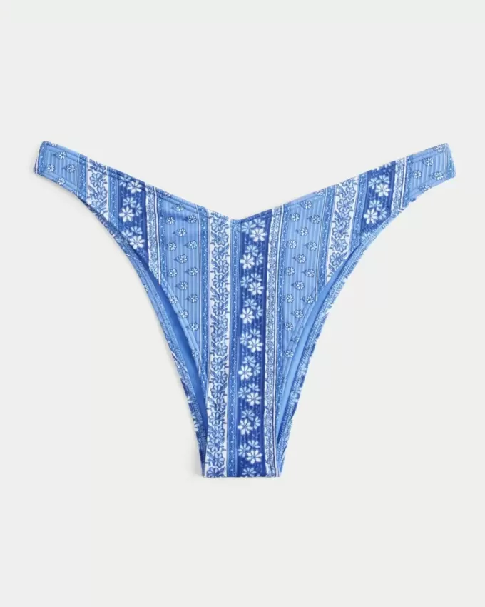 Braguita de bikini atrevida de pierna alta y canalé Braguita de bikini atrevida de pierna alta y canalé