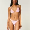 Braguita de bikini atrevida de pierna alta y fruncida Braguita de bikini atrevida de pierna alta y fruncida