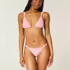 Braguita de bikini atrevida de pierna alta y fruncida Braguita de bikini atrevida de pierna alta y fruncida