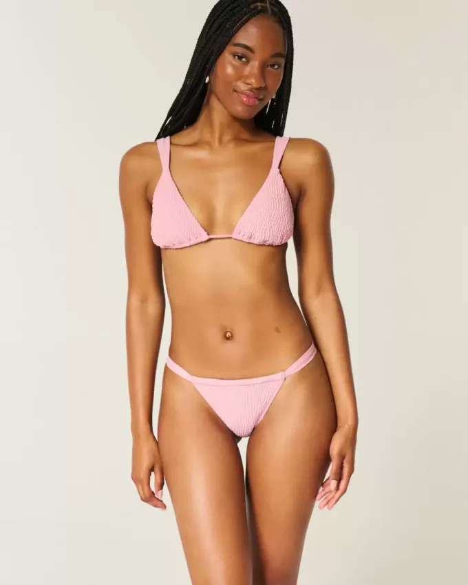 Braguita de bikini atrevida de pierna alta y fruncida Braguita de bikini atrevida de pierna alta y fruncida