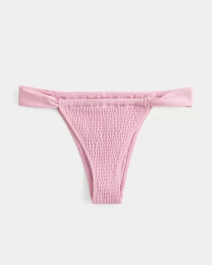 Braguita de bikini atrevida de pierna alta y fruncida Braguita de bikini atrevida de pierna alta y fruncida