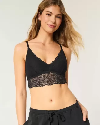 Bralette triangular de encaje