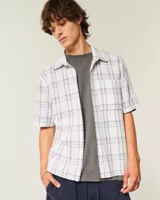 Camisa cuadrada de manga corta con bolsillo