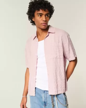 Camisa cuadrada de manga corta con bolsillo