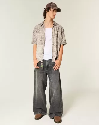 Camisa cuadrada de manga corta con bolsillo
