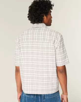 Camisa cuadrada de manga corta con estampado de hongos