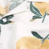 Camisa cuadrada de mezcla de lino con estampado de limones