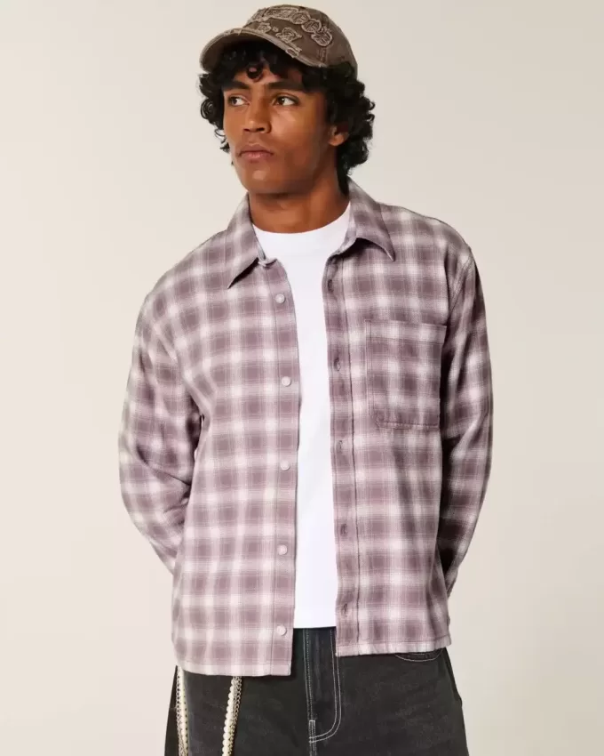 Camisa de franela cuadrada Camisa de franela cuadrada