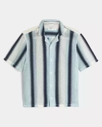 Camisa de manga corta estilo crochet estilo cuadrado Camisa de manga corta estilo crochet estilo cuadrado