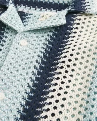 Camisa de manga corta estilo crochet estilo cuadrado Camisa de manga corta estilo crochet estilo cuadrado
