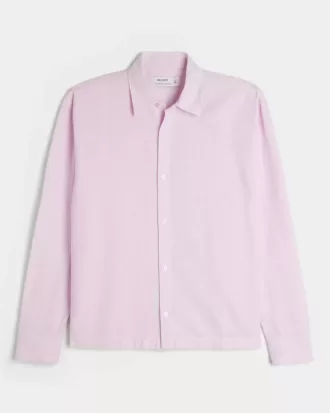 Camisa de mezcla de lino con botones