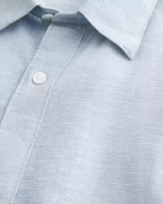 Camisa de mezcla de lino con botones
