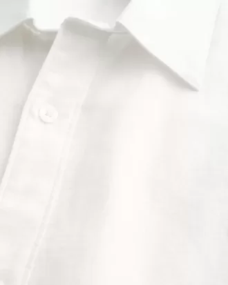 Camisa de mezcla de lino con botones