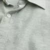 Camisa de mezcla de lino con botones Camisa de mezcla de lino con botones