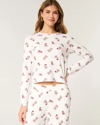 Camisa de pijama acogedora de manga larga