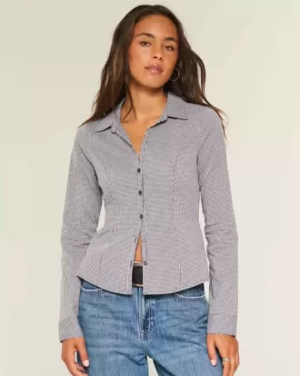Camisa de popelina con botones
