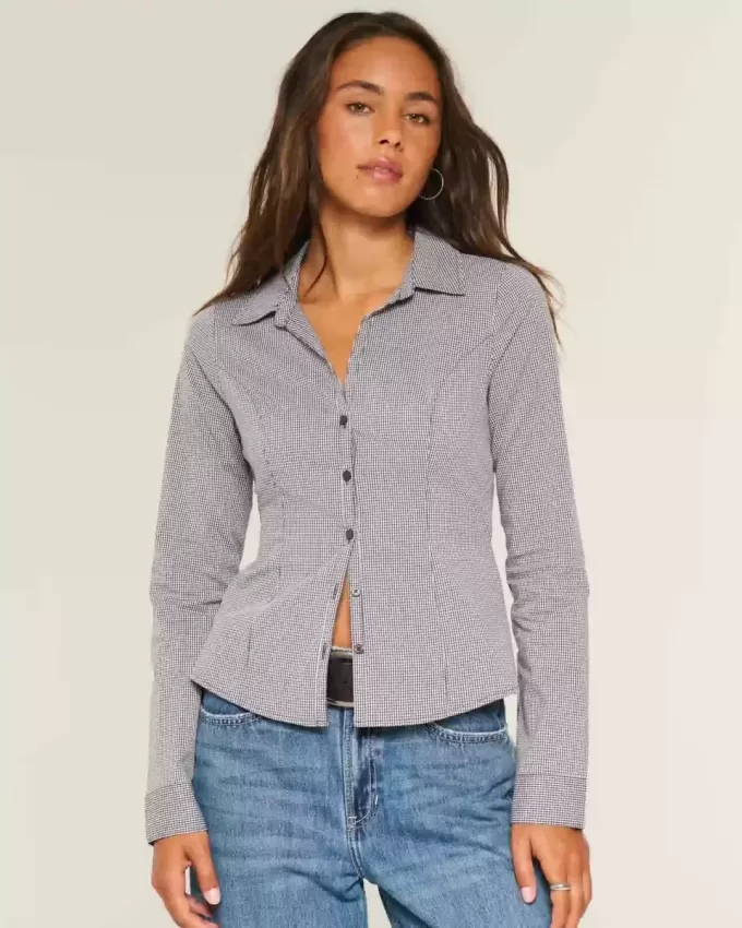 Camisa de popelina con botones Camisa de popelina con botones