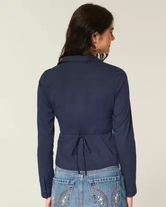 Camisa de popelina con botones